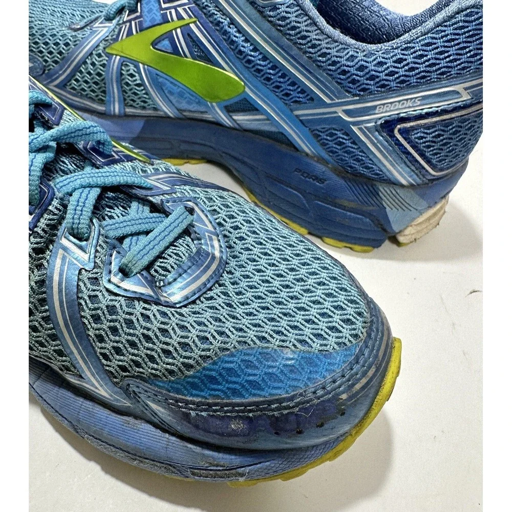 Brooks Adrenaline GTS 17 Womens 9.5 Sneakers Running Shoes Blue Green‎